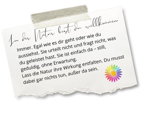 In der Natur bist du immer willkommen