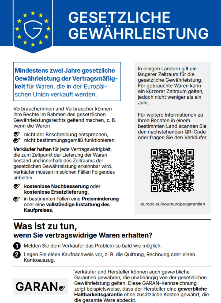 Gewährleistungslabel